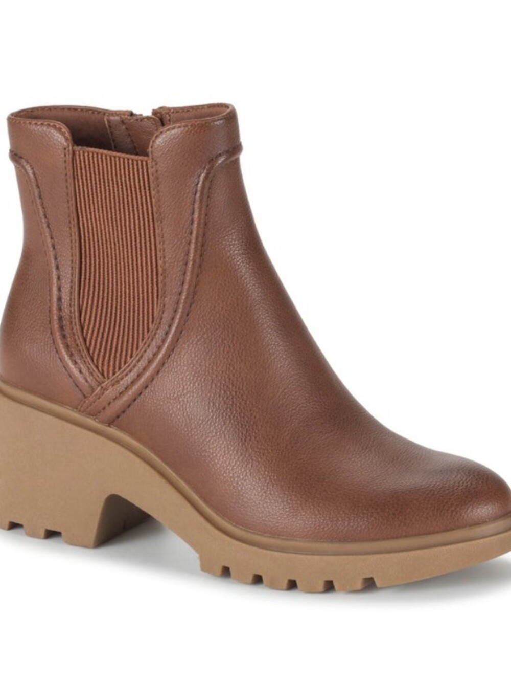 Women's Baretraps Draya Brown Chunky Heel Chelsea Boot. NEW IN BOX
